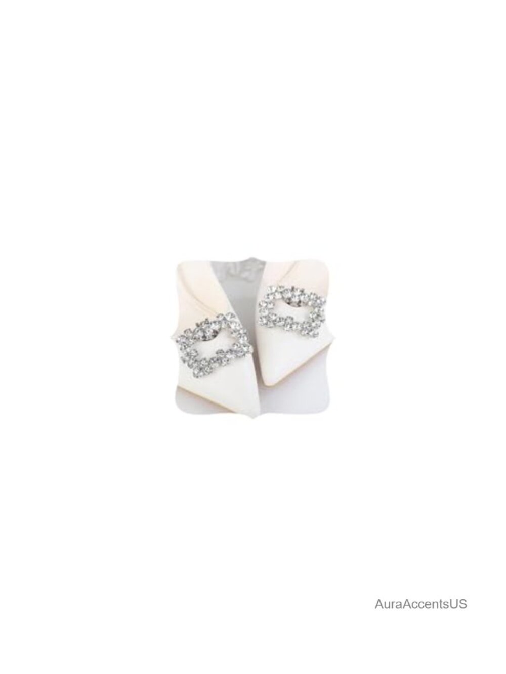 Rhinestone Crystal Shoe Clips Detachable Square Buckle Charms for Heels Pumps